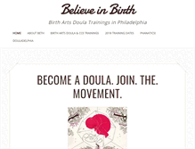 Tablet Screenshot of believeinbirth.com